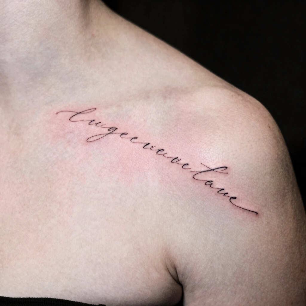 Delicate Script Quote Tattoo
