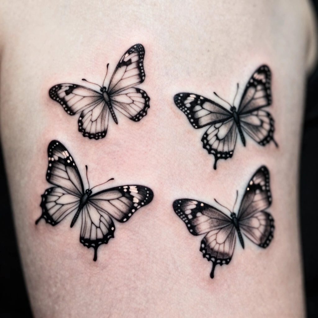 Fine-Line Butterfly Trio