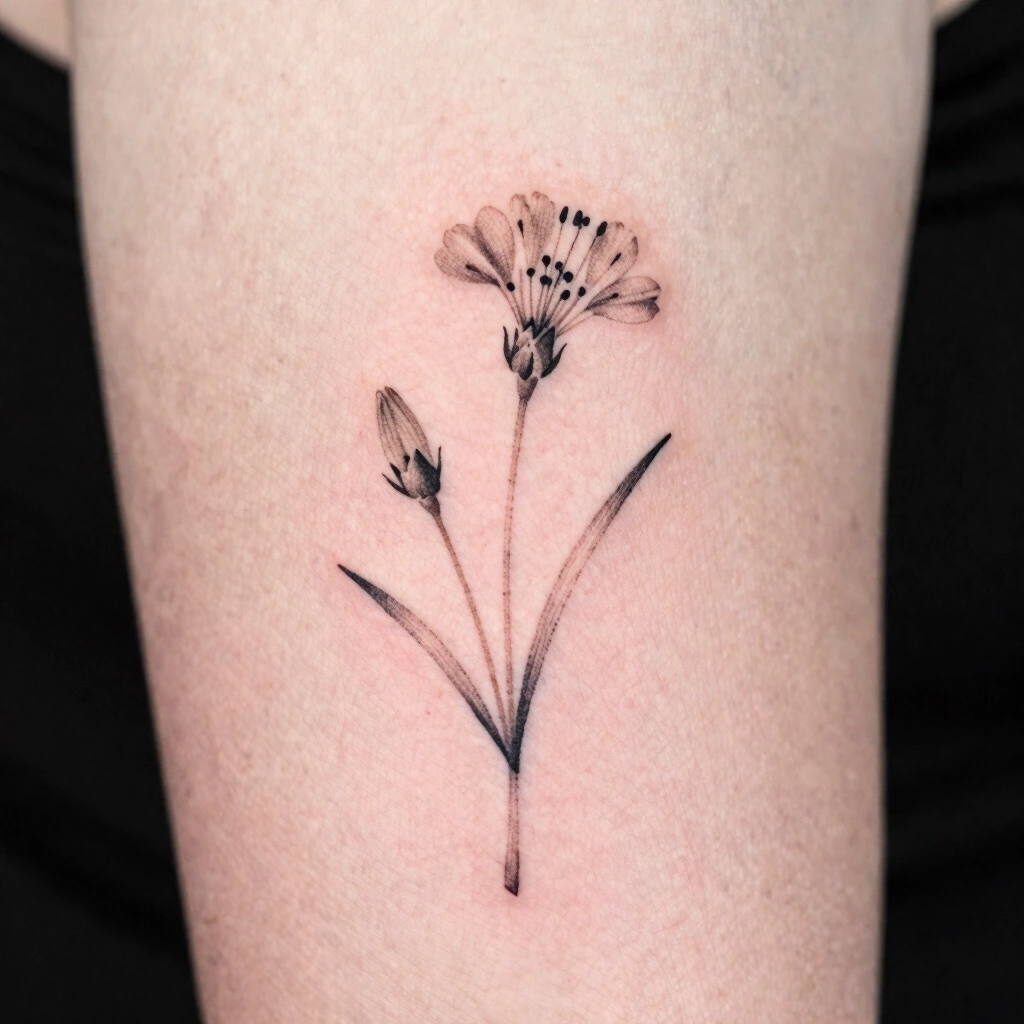 11. Minimalist Wildflower Sprig