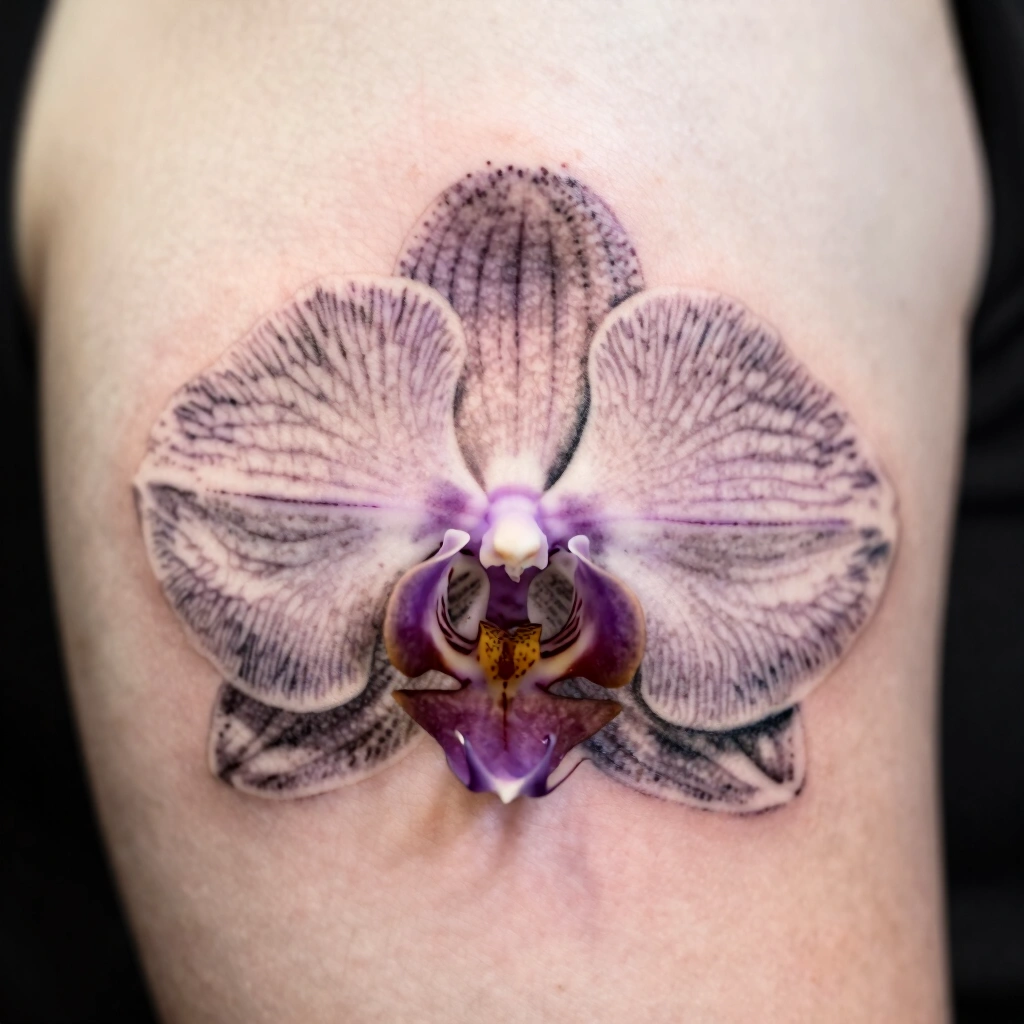 14. Fine-Line Orchid with Shading