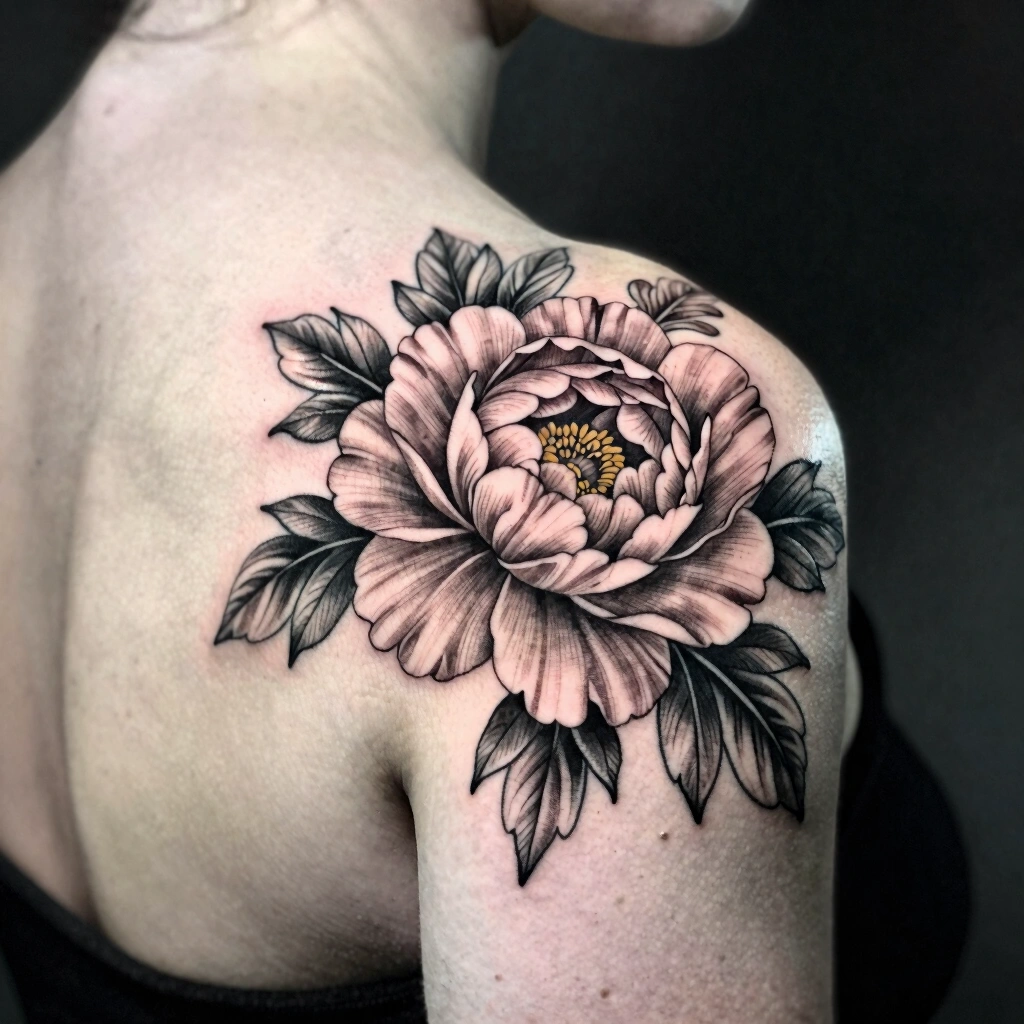 22. Floral Shoulder Blade Statement Piece