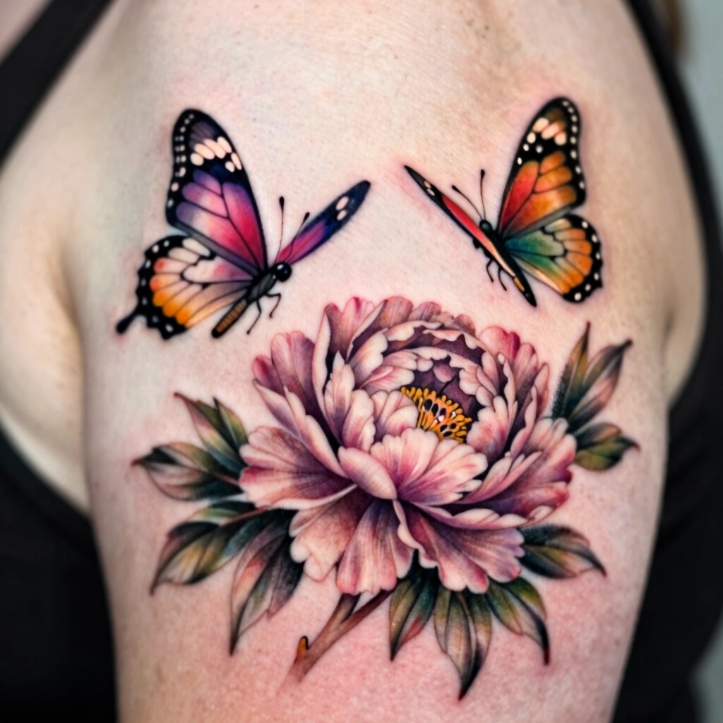 24. Peony and Butterfly Combo
