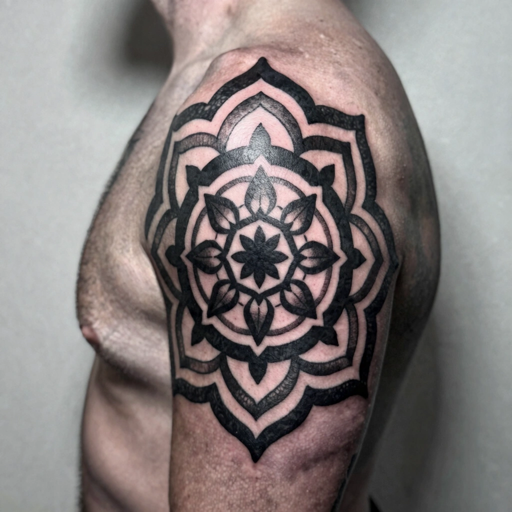 Blackwork Mandala Sleeve