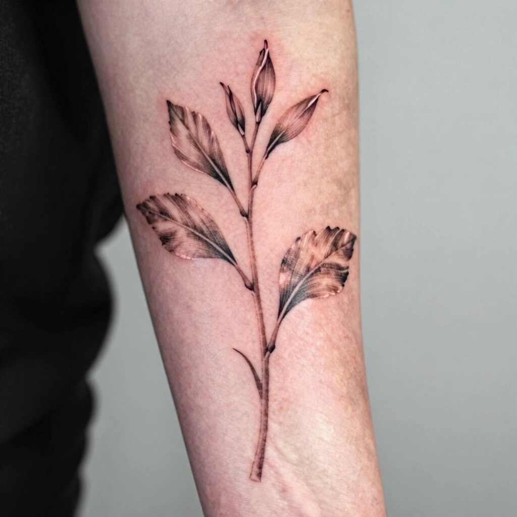 Negative-Space Botanical Sleeve