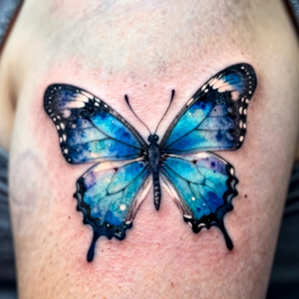 2. Watercolor Splash Butterfly