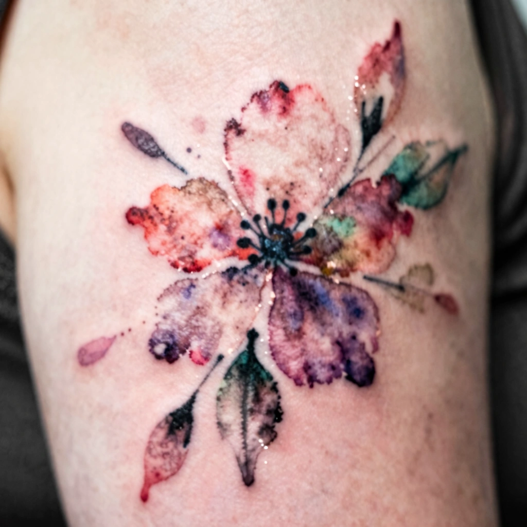 7. Watercolor-Style Floral Splash