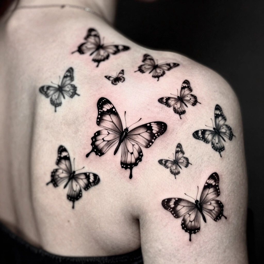 Fine-Line Butterfly Cluster