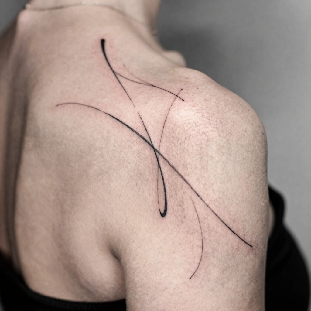 Abstract Linework Shoulder Piece
