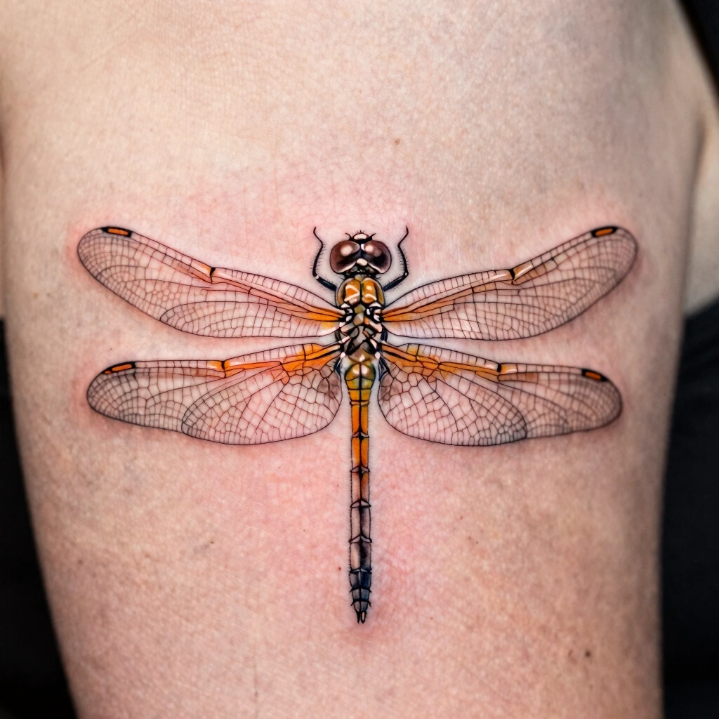 1. Fine-Line Single Needle Dragonfly