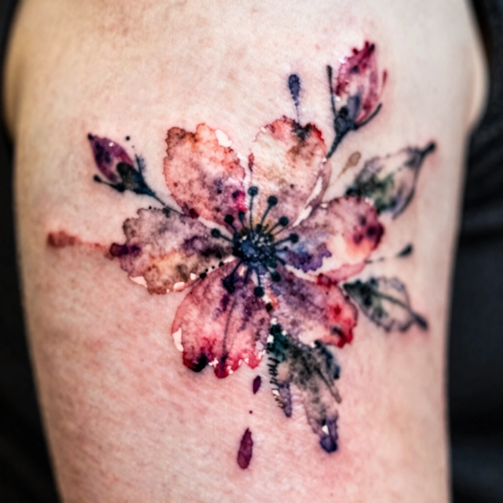6. Watercolor-Style Floral Splash