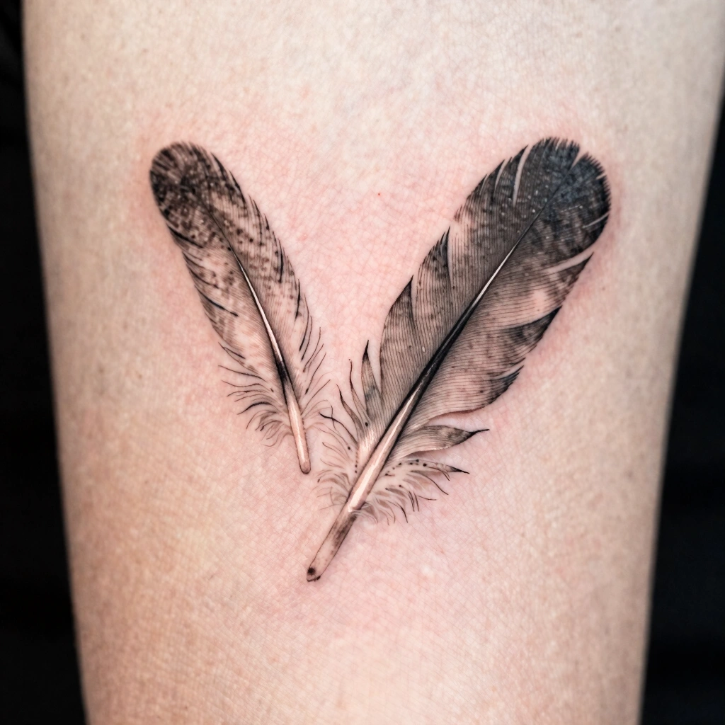 10. Fine-Line Bird or Feather