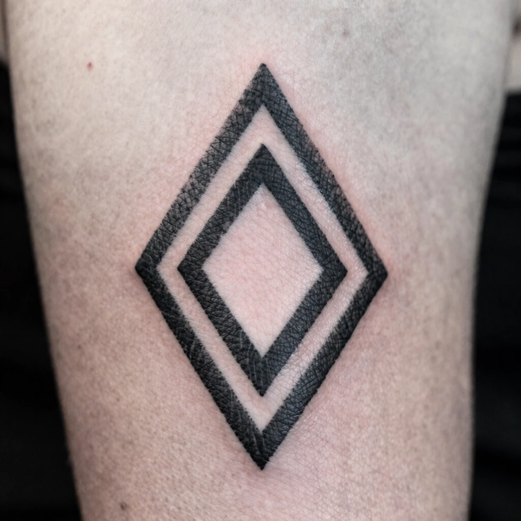 14. Small Blackwork Geometric Shape