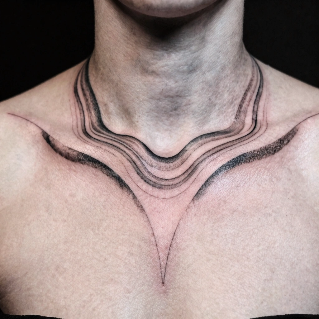 18. Layered Collar Bone and Chest Piece