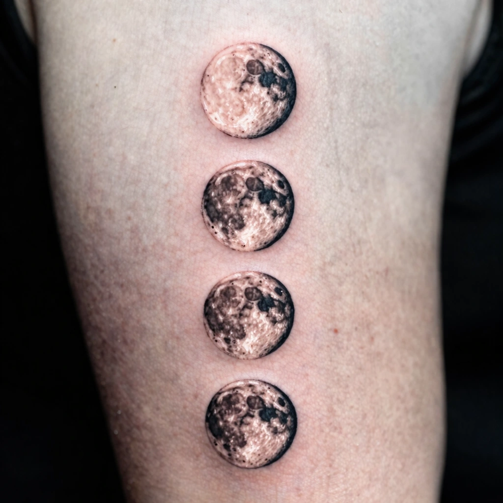 6. Negative Space Moon Phases