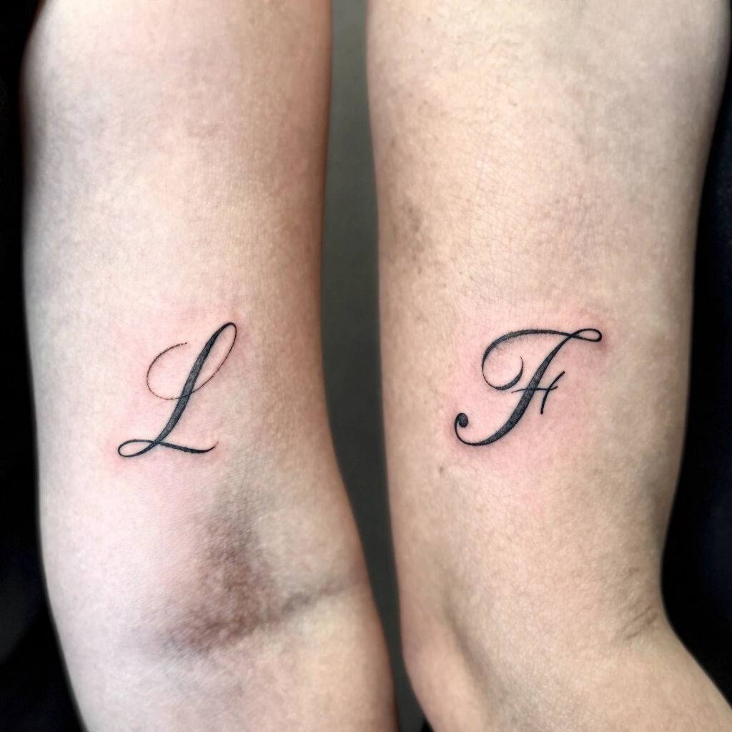 15. Custom Initial or Symbol for Matching Friend Tattoos