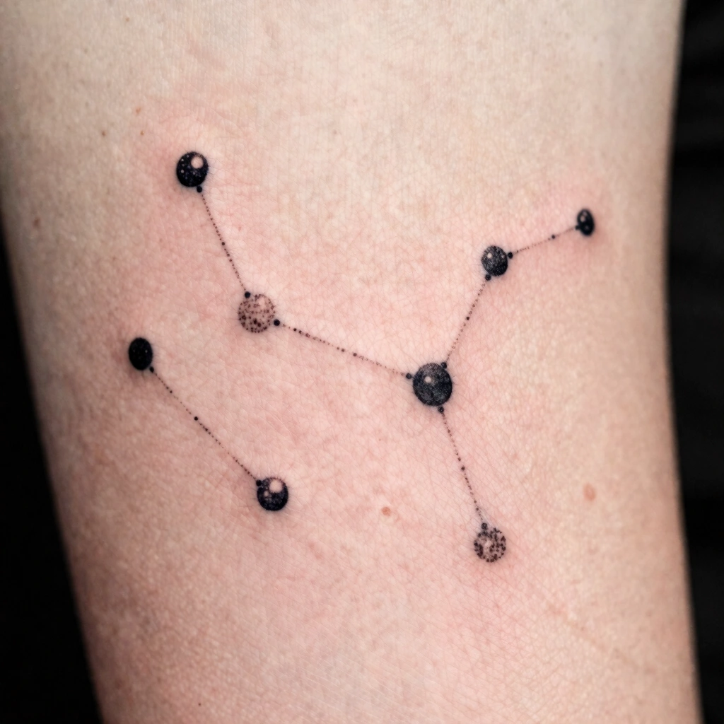 6. Fine-Line Constellation Dots