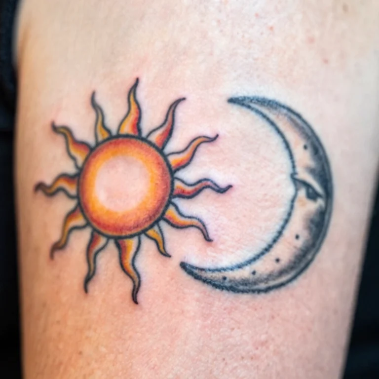 25 Sun and Moon Tattoo Designs For Women