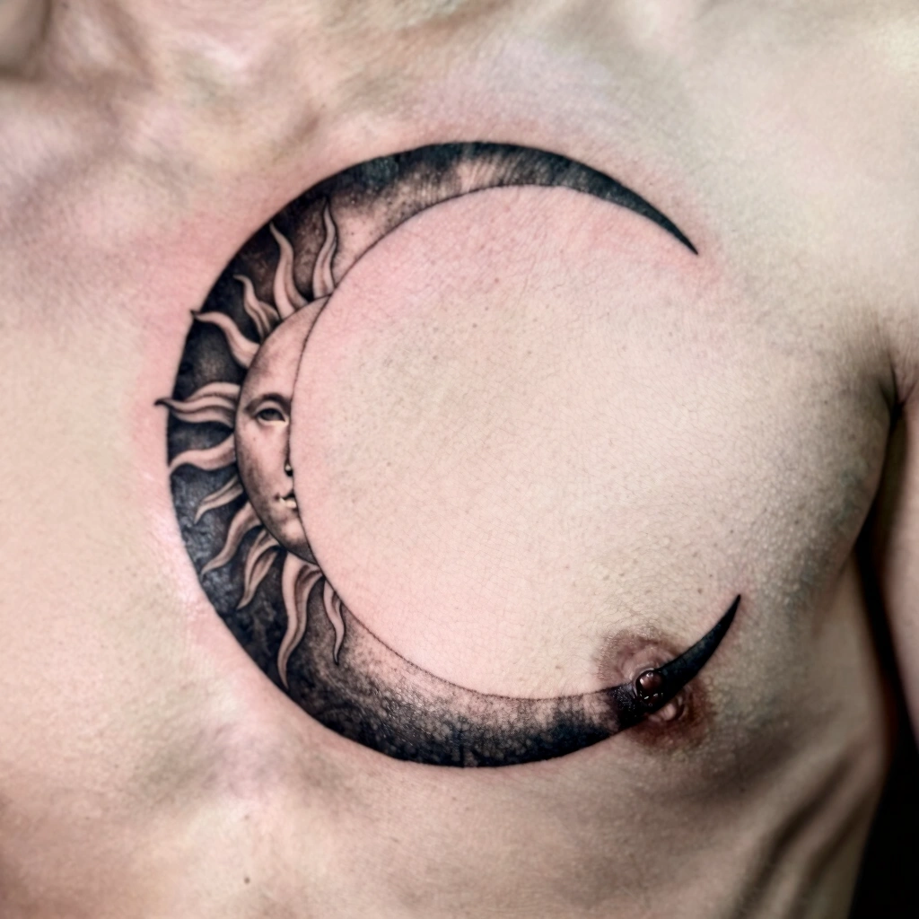 14. Matching Rib Cage Sun and Moon with Shading Gradient