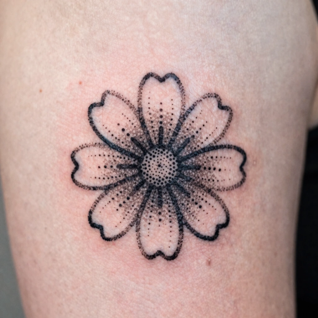 Dotwork Flower Doodle
