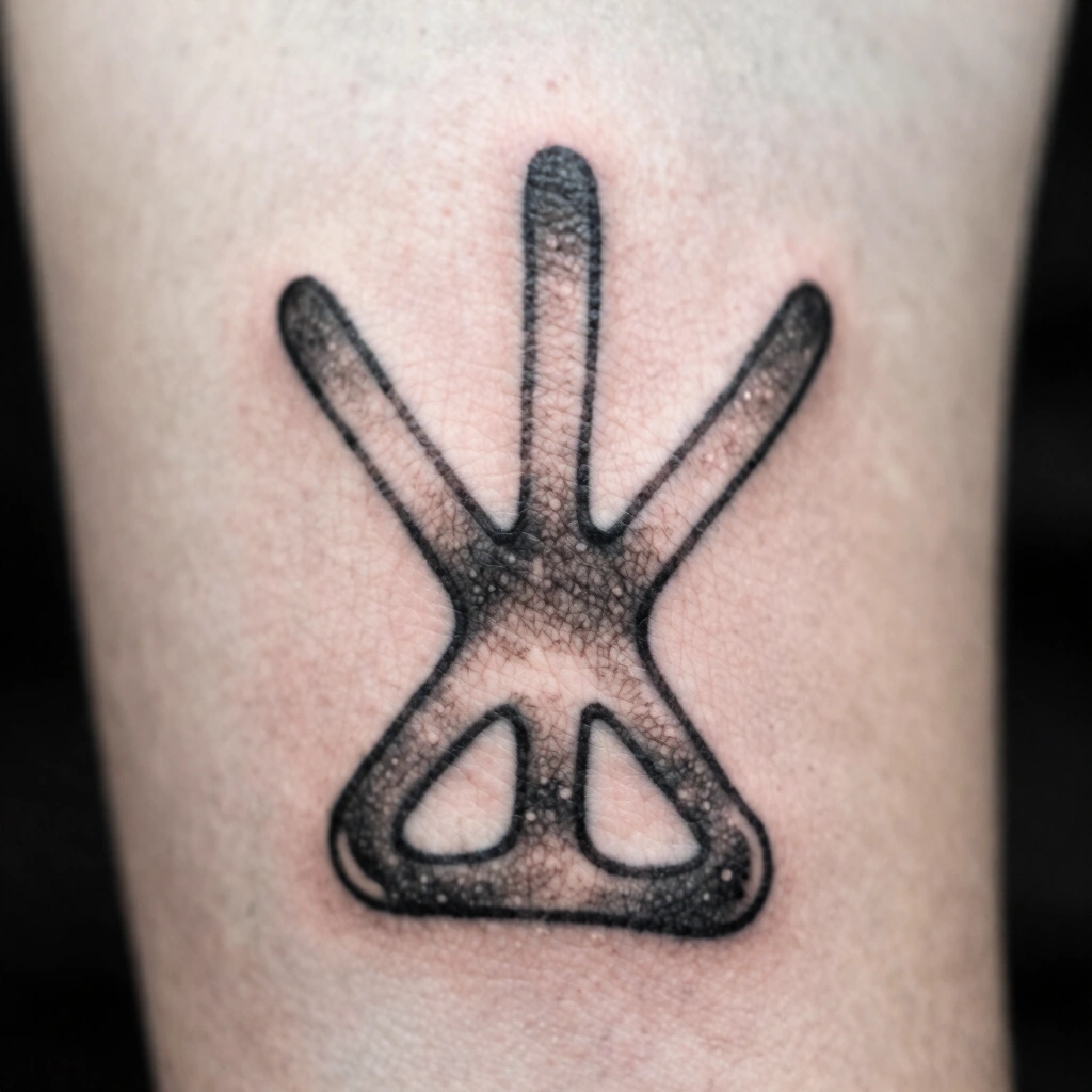 Single Needle Peace Sign