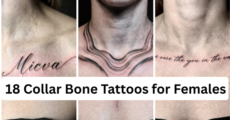 18 Collar Bone Tattoos for Females