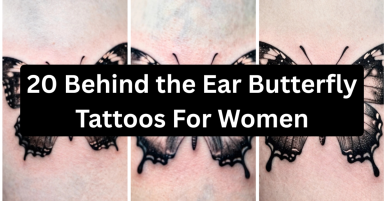 20 Behind the Ear Butterfly Tattoos For Women